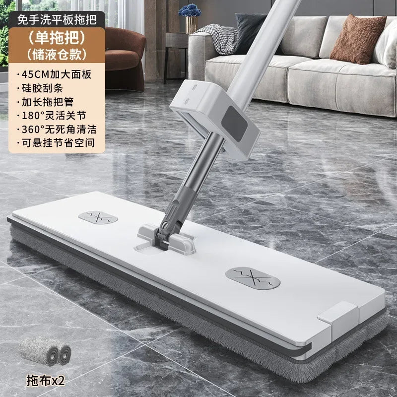 Flat Squeeze Mop & Foldable Bucket for Easy Cleaning