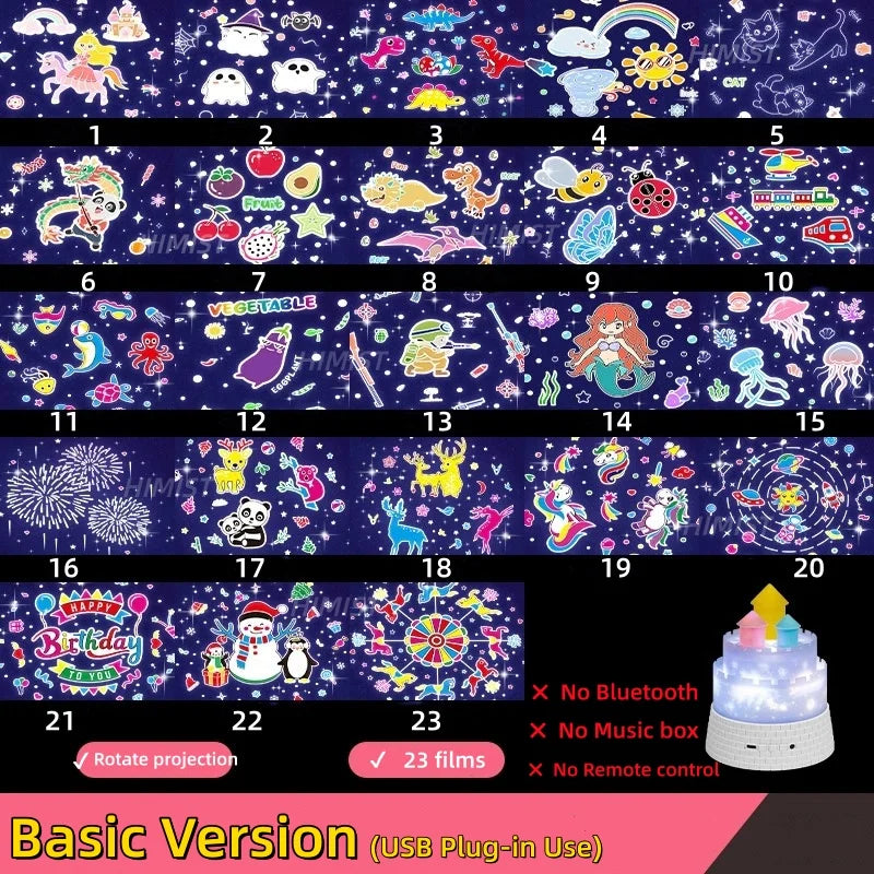 Rotating Unicorn Castle Projector Lamp
