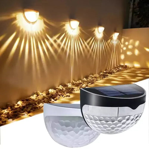 6 LED Solar Fence Lights – Pack of 4 Waterproof Outdoor Lamps