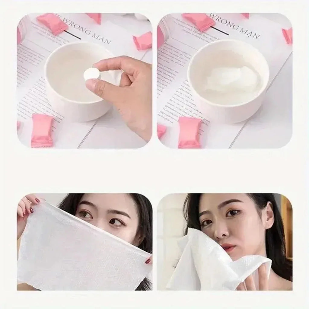 Portable Disposable Facial Care Towels – 20pcs Soft Travel Face Cloths