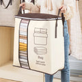 Creative thickened non-woven vertical version of the double ear handheld quilt clothing organization multi-purpose storage bag