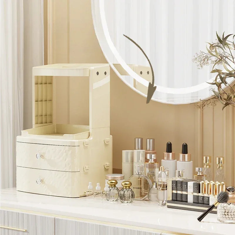 Cosmetics Storage Box – Multifunctional Dressing Table Organizer