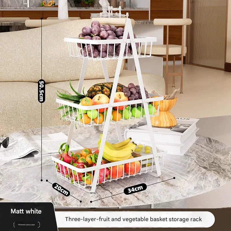Premium Metal Fruit Basket – Multi-Layer Storage Rack for Kitchen & Home