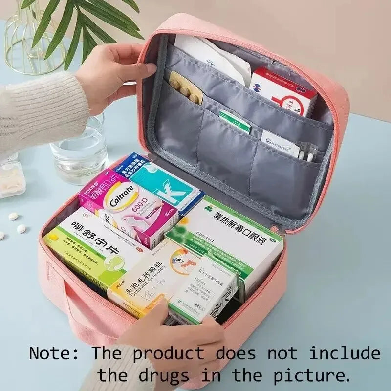 Portable Medical Emergency Kit – Large Capacity Multi-Layer Storage Box