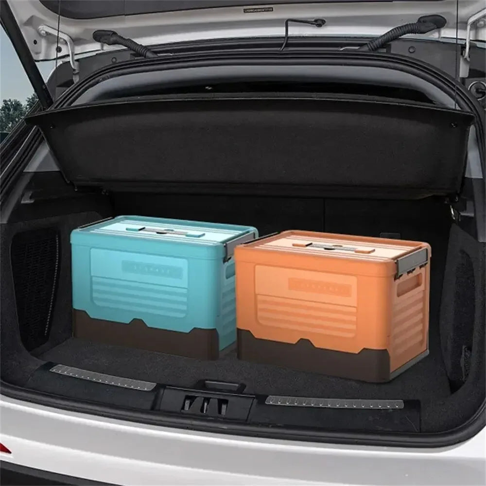 Foldable Plastic Storage Box with Lid – Large Capacity