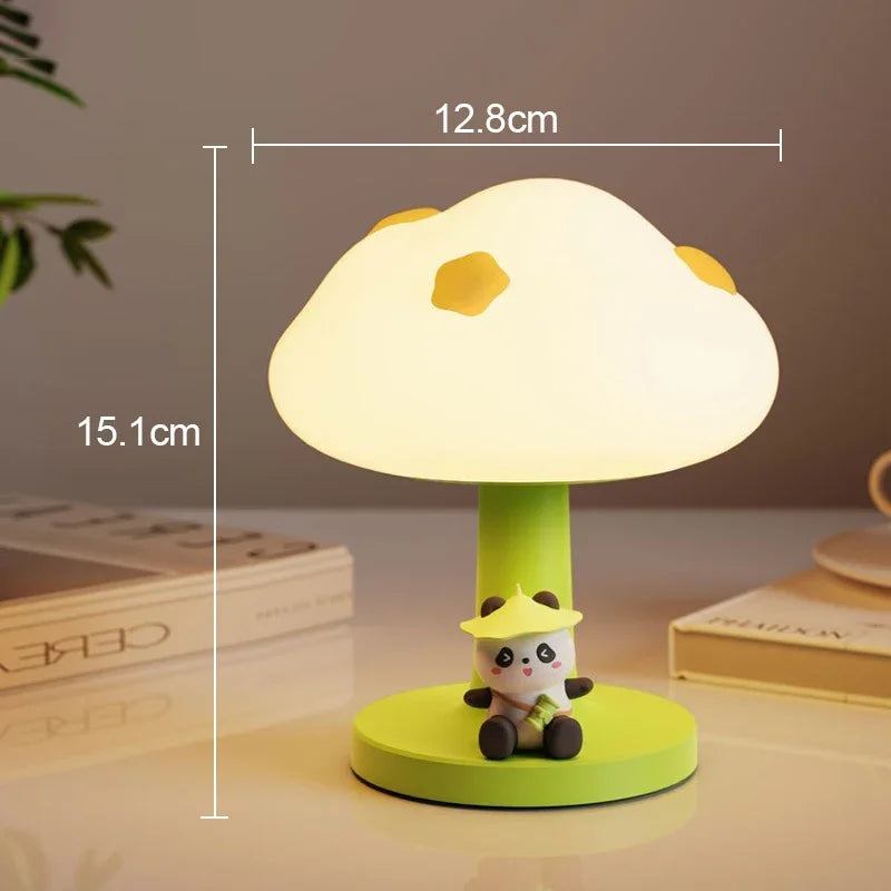 Panda Cloud USB Rechargeable Night Light - Dimmable Touch Sensor Bedside Lamp