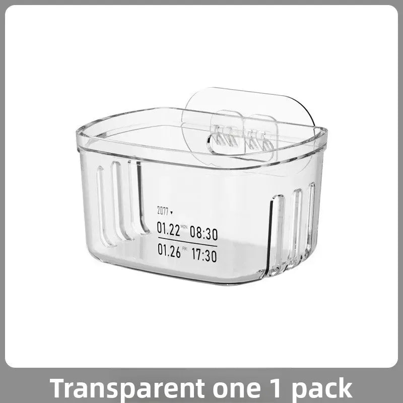Wall Mounted Onion & Garlic Storage Box – Transparent Kitchen Organizer