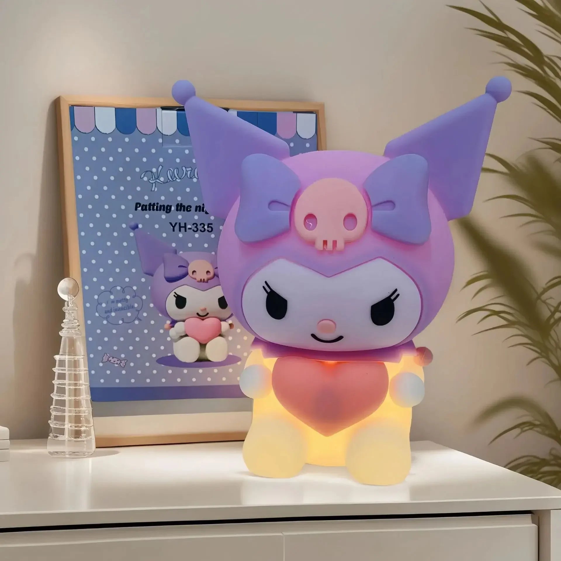 Kuromi Silicone Touch Night Light - Cute Kawaii Bedside Lamp & Sleep Aid