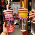 1200ml Large Capacity Water Bottle – Dual Straw Cup (Random Color)
