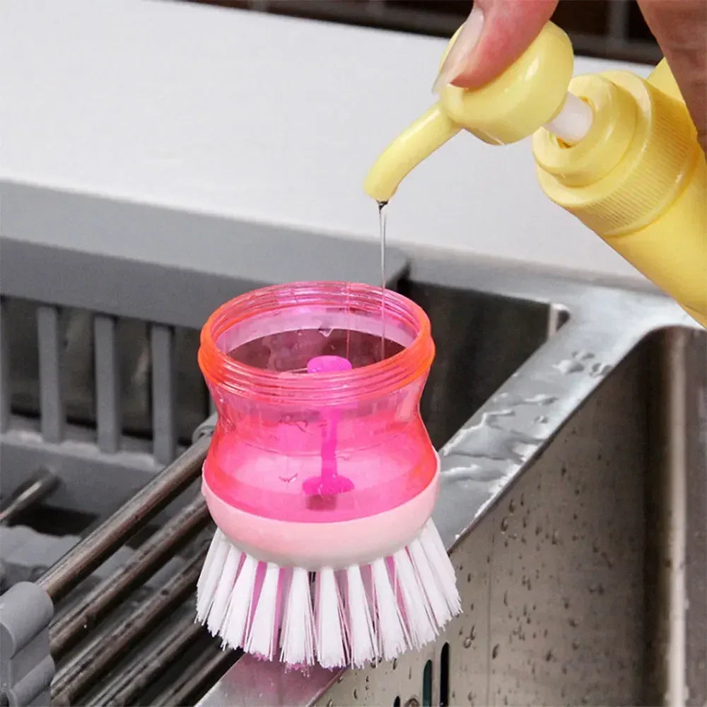 Soap Dispensing Dish Brush – Kitchen Cleaning Scrubber