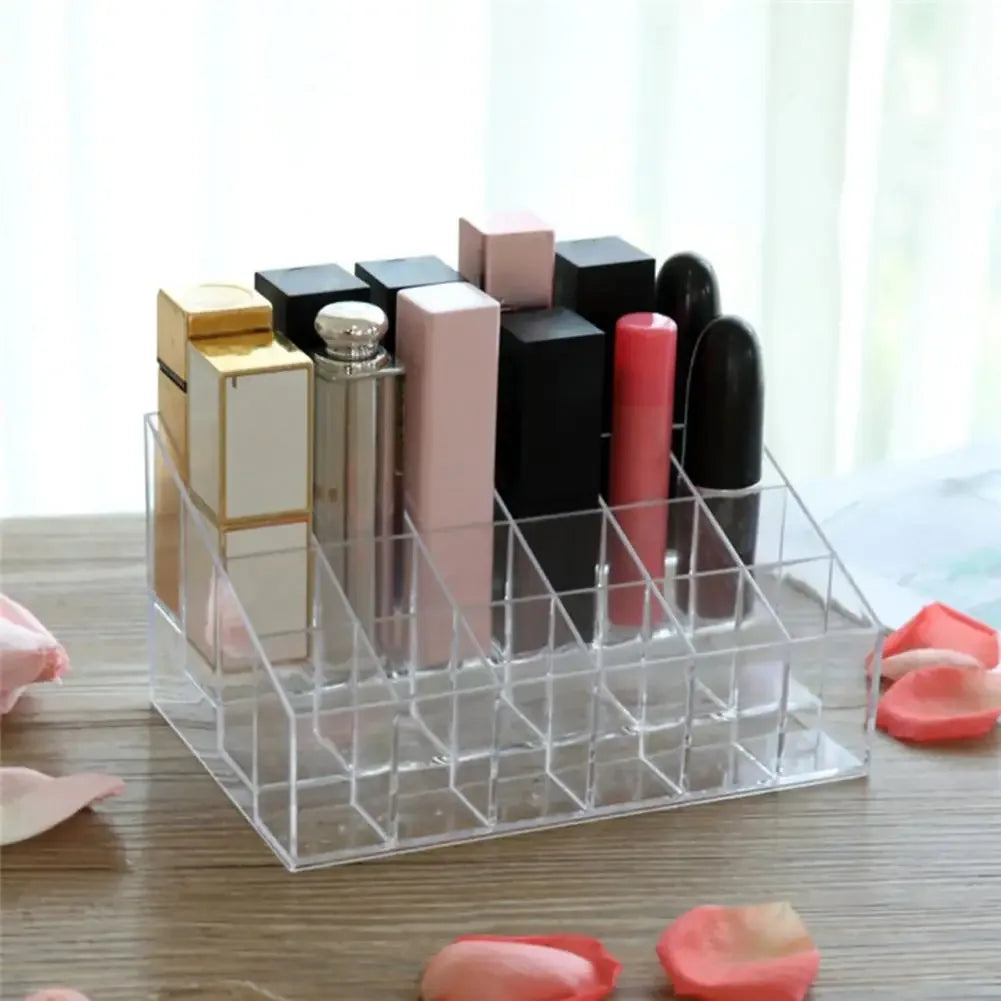 24 Slot Lipstick Holder – Acrylic Makeup Organizer