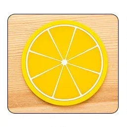 Fruit-Shaped Silicone Cup Mats – 6PCS Heat Resistant