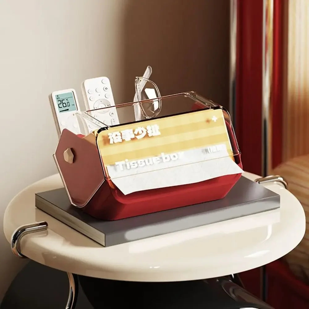 Durable Plastic Tissue Box – Anti-Slip Decorative Holder