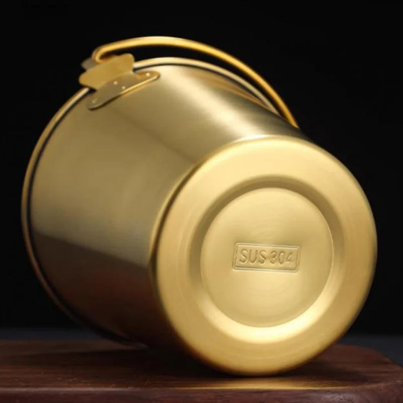 Mini Gold Serving Bucket - Luxury Snack & Ice Pail