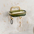 Wall Mount Soap Holder – Adhesive Sponge & Soap Tray with Drain (Random color)