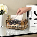 Acrylic Bubble Tissue Box – With out Bow & (Random Colour )