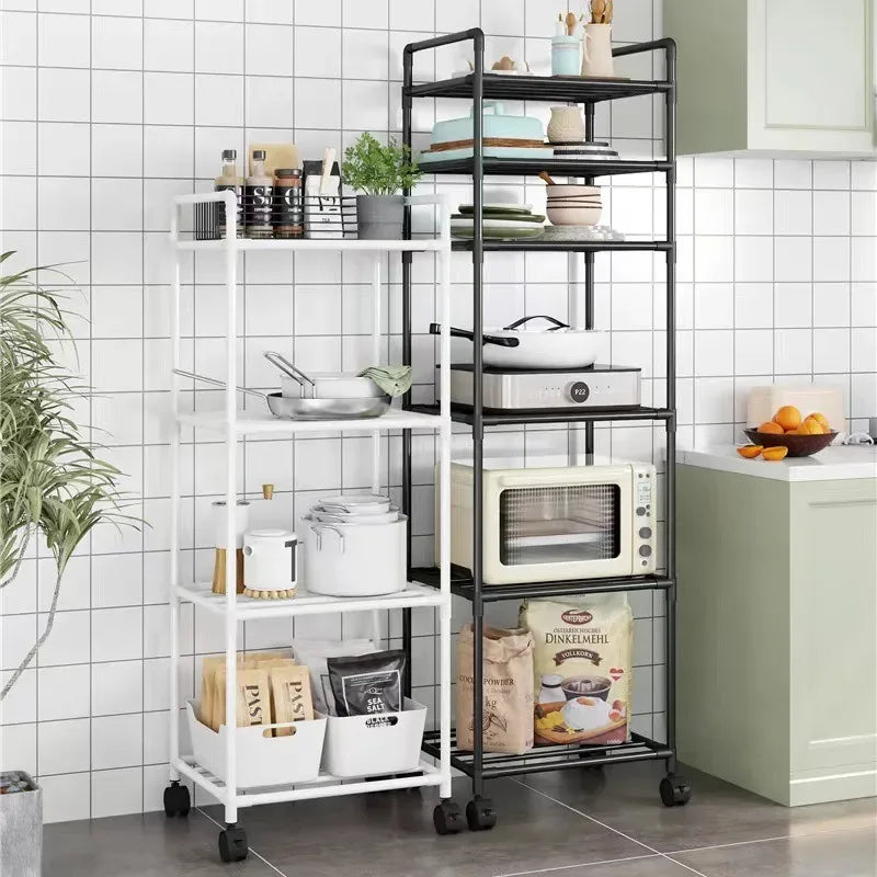 Multi-Level Kitchen Storage Rack – Floor & Wall Mounted