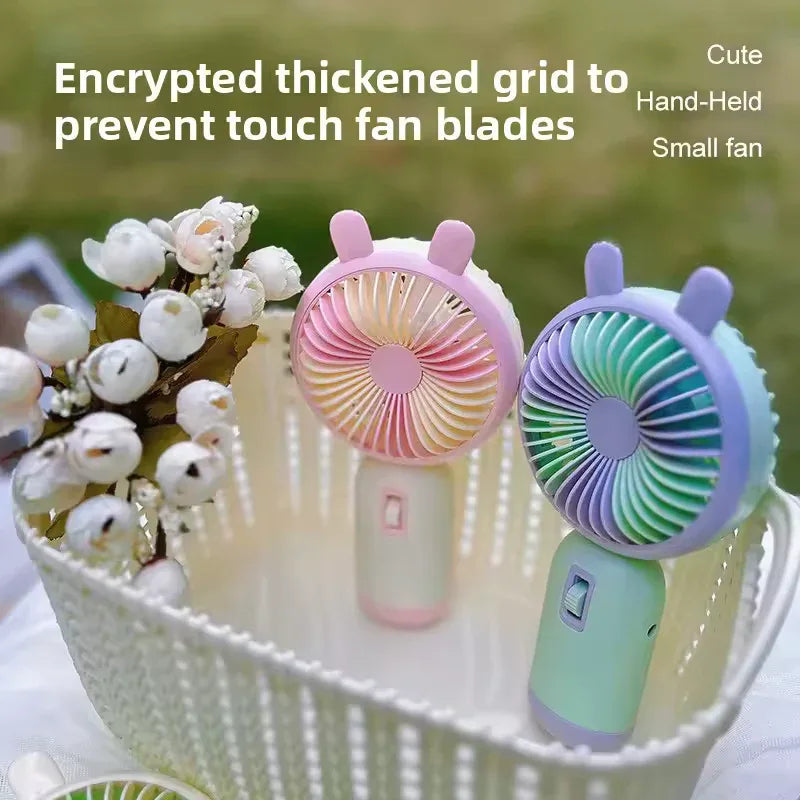 Mini Handheld Fan – Portable USB Rechargeable 3-Speed Cooling