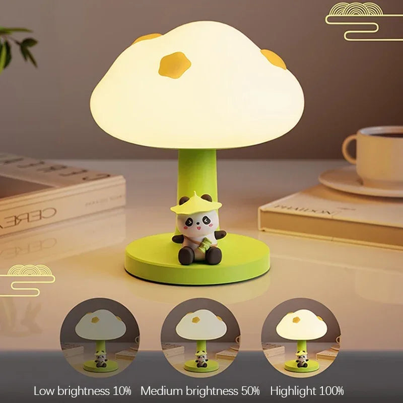 Panda Cloud USB Rechargeable Night Light - Dimmable Touch Sensor Bedside Lamp
