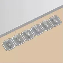 Strong Adhesive Six Row Hooks – No Drilling Wall Organizer for Kitchen & Bathroom