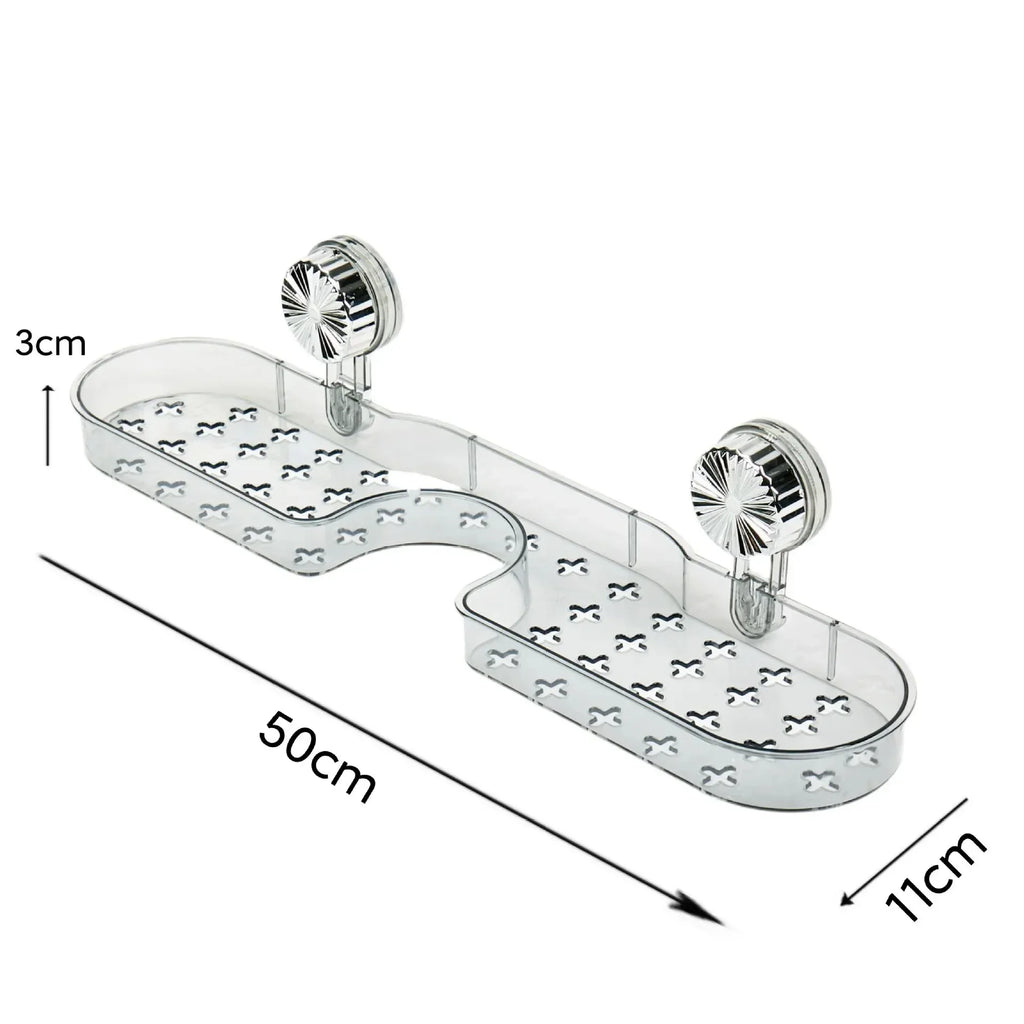 Premium Bathroom Suction Shelf – No Drill Wall Storage Organizer