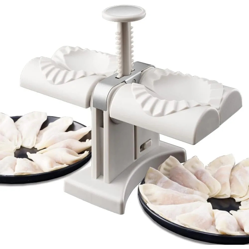 Automatic Double-Head Dumpling Machine - Easy-Press Wonton & Pie Mold