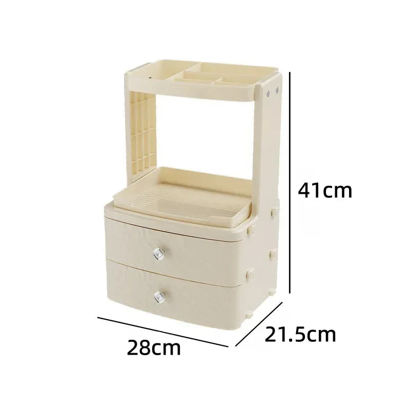 Cosmetics Storage Box – Multifunctional Dressing Table Organizer