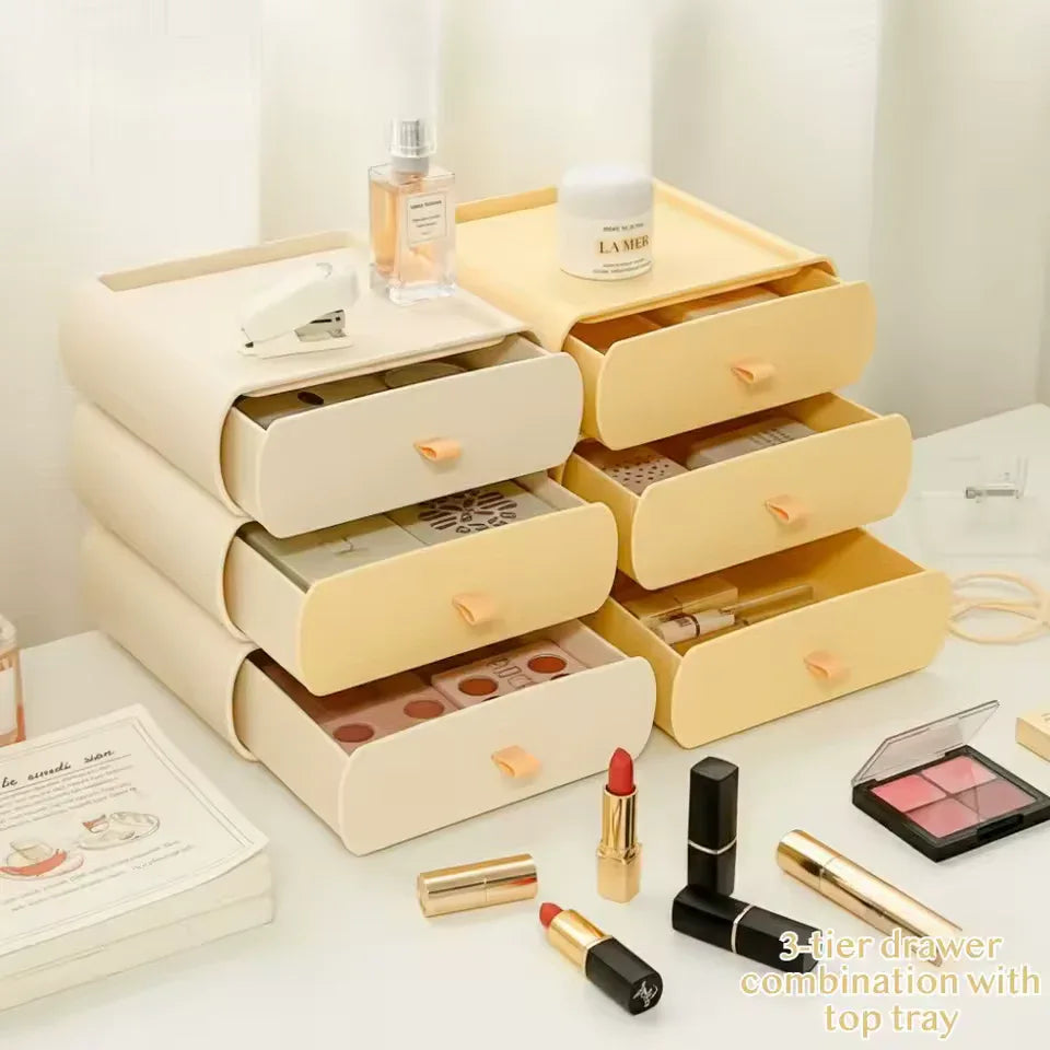 Stackable Makeup Organizer with Drawers – Vanity Storage (each Stack)