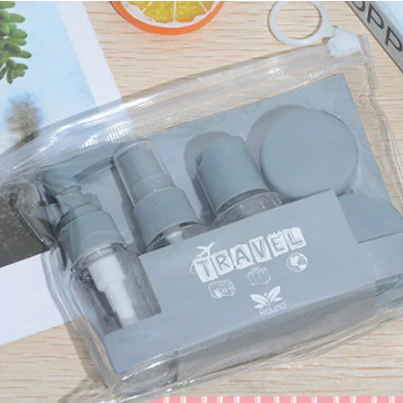 5PCS Travel Mini Cosmetic Cream Pot Set – Transparent Containers (Random Color)