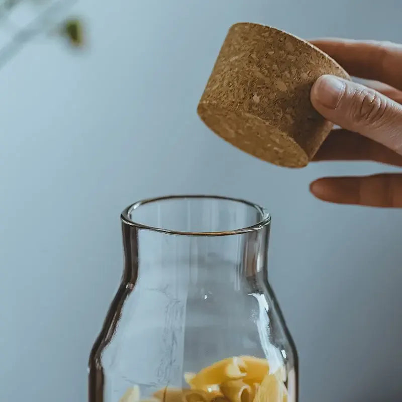 Cork Lid Glass Storage Jar – Coffee & Spice Container