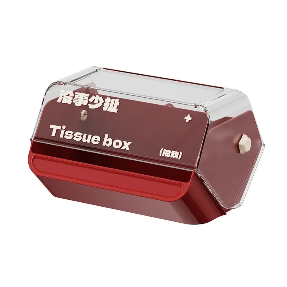 Durable Plastic Tissue Box – Anti-Slip Decorative Holder