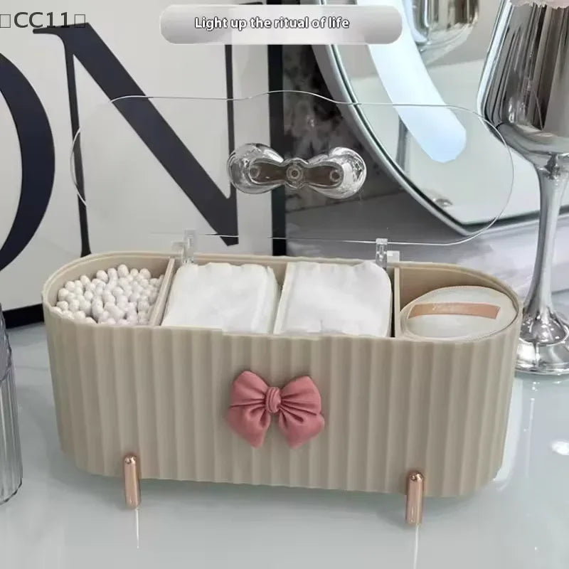 Desktop Makeup Organizer – Brushes, Cotton Pads & Swabs Storage