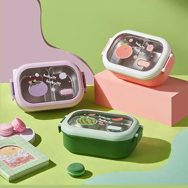 Kids Stainless Steel Lunch Box – Leakproof Portable Bento Box