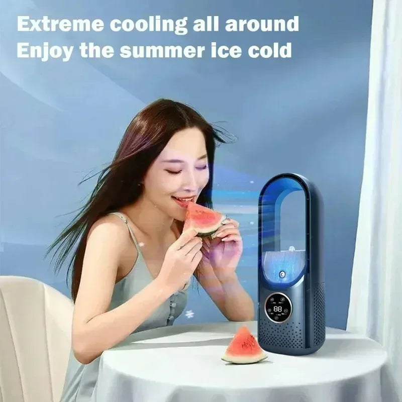 USB Leafless Desktop Air Cooler – Mist Fan Humidifier