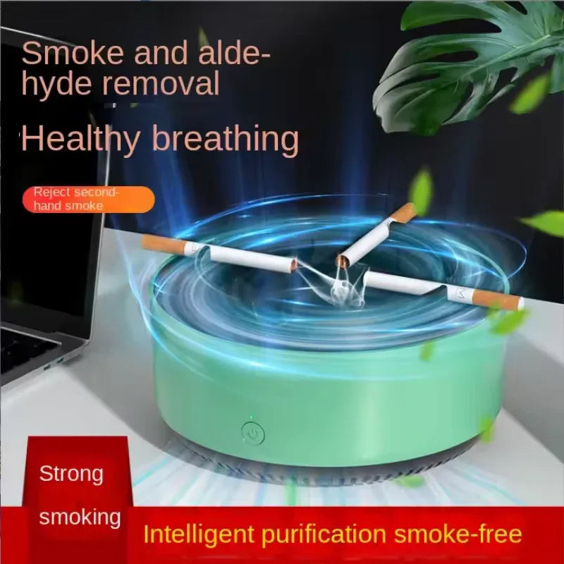 Ashtray with Extinguisher – Smokeless Portable Cigarette Holder (Cells Operated)