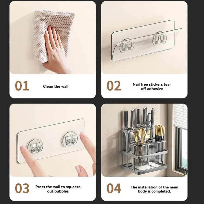 Multi-Function Kitchen Storage Rack – Knife & Board Holder