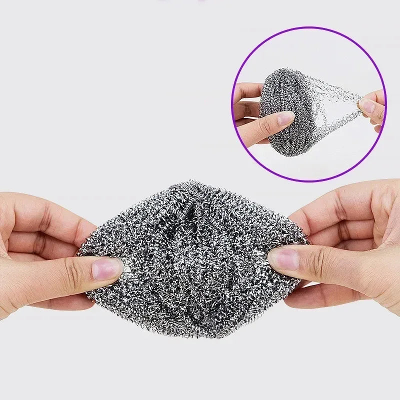 Pack of 2 Stainless Steel Wire Dishwashing Scrubber Balls