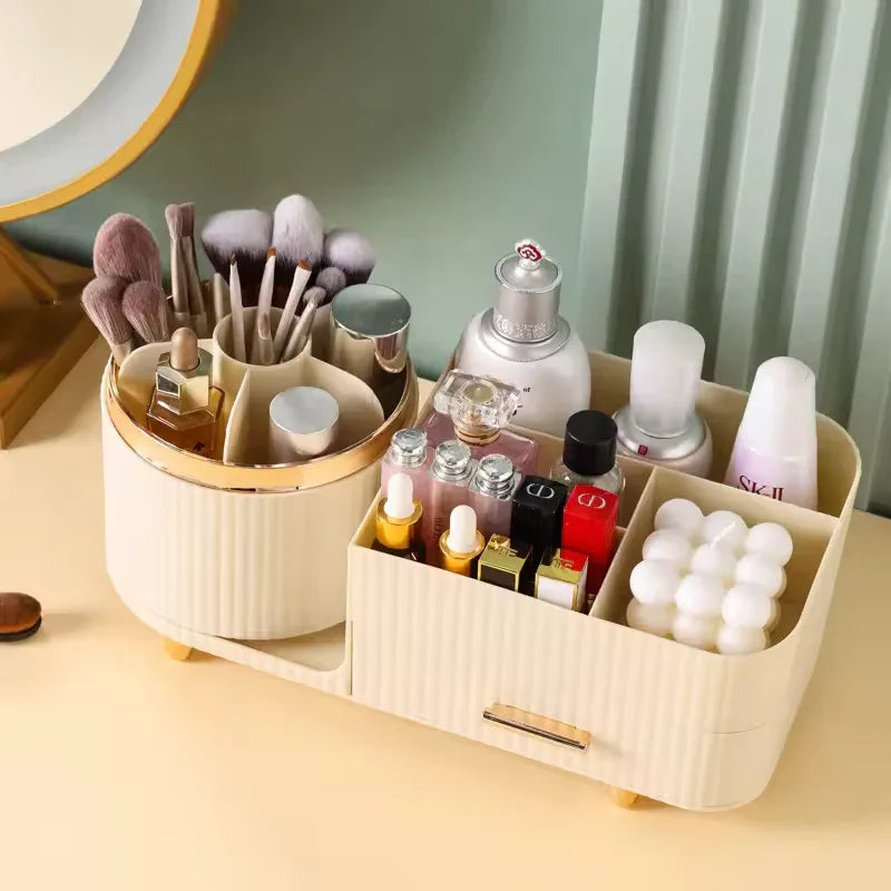 360° Rotating Cosmetic Storage Box – Makeup Organizer Stand