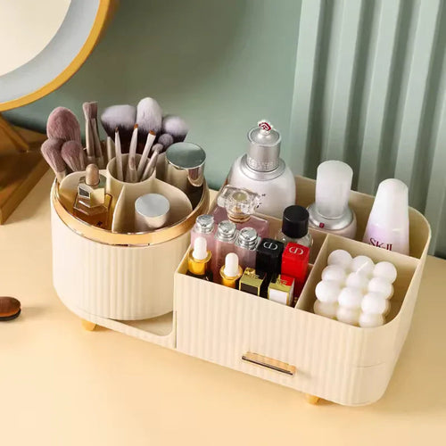 360° Rotating Cosmetic Storage Box – Makeup Organizer Stand