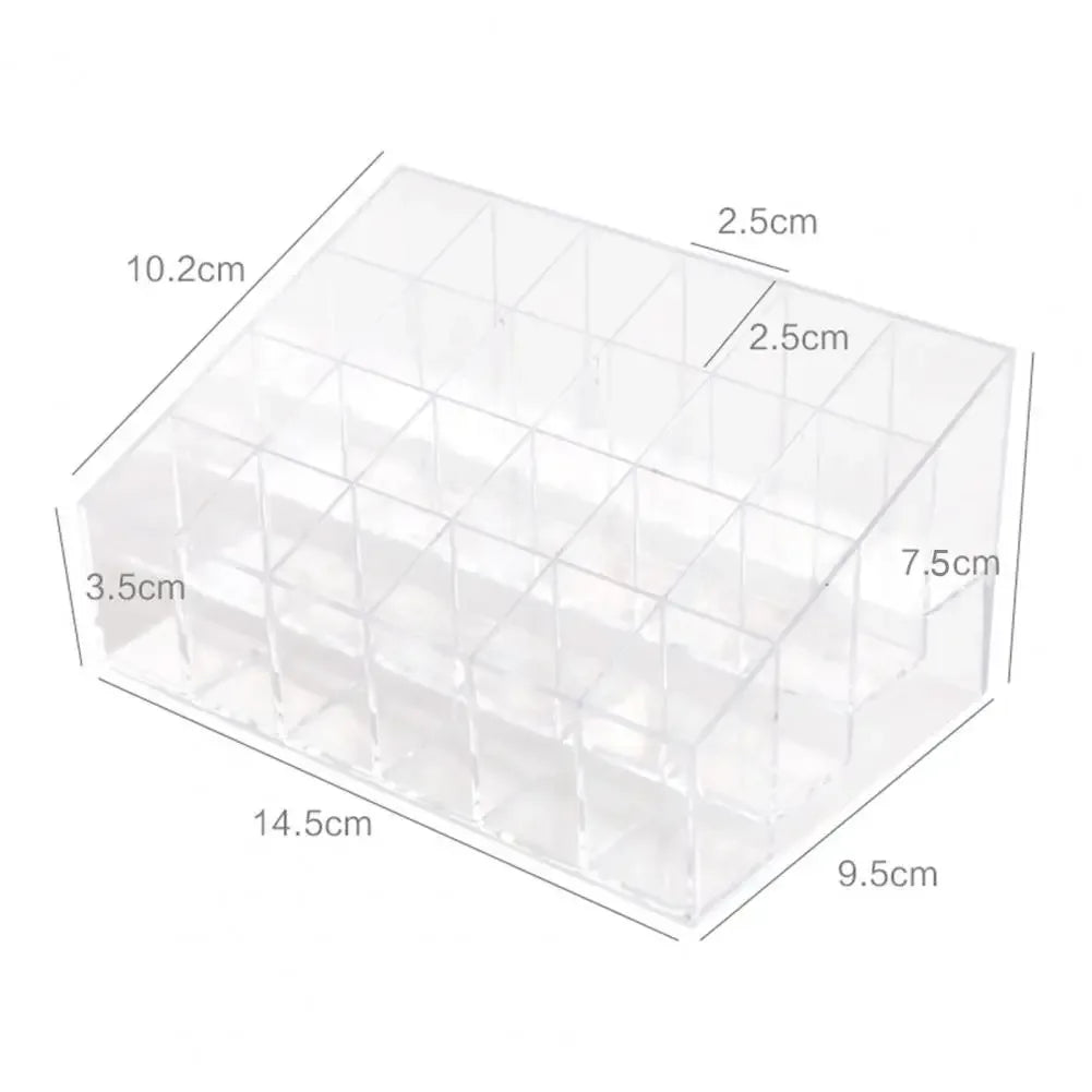 24 Slot Lipstick Holder – Acrylic Makeup Organizer