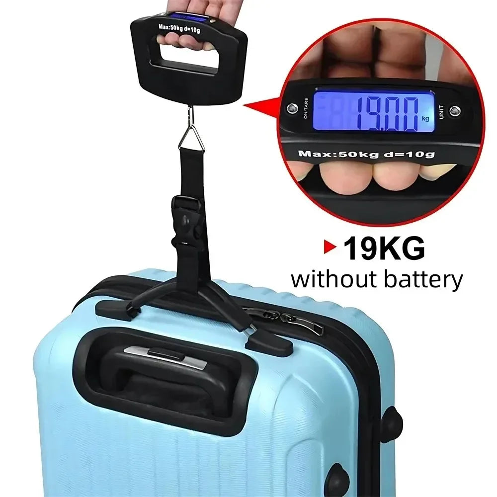50kg/10g Portable Travel Luggage Scale – Digital Handheld Weighing Scale