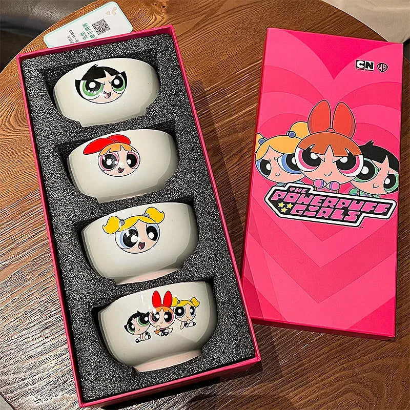 Powerpuff Girls 3-Piece Ceramic Bowl Set – Gift Box