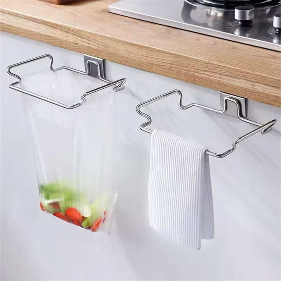 Kitchen Trash Rack – Cabinet Door Garbage Bag Holder