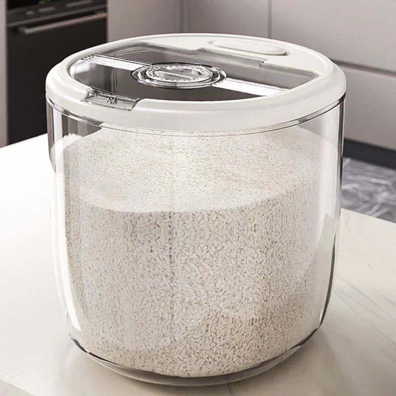 Acrylic Kitchen Rice Storage Box – Airtight Food Container for Grains & Pulses
