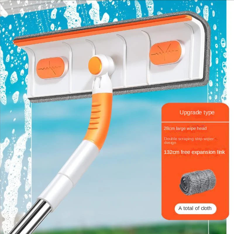 2-in-1 Window Squeegee Cleaner with Pole