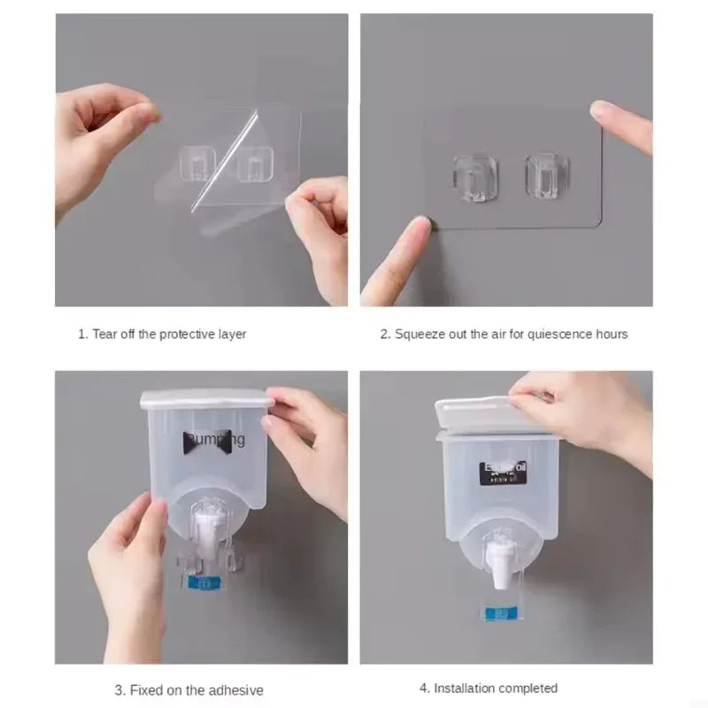 Wall-Mounted 650ml Oil Dispenser – Space-Saving Kitchen Storage Bottle