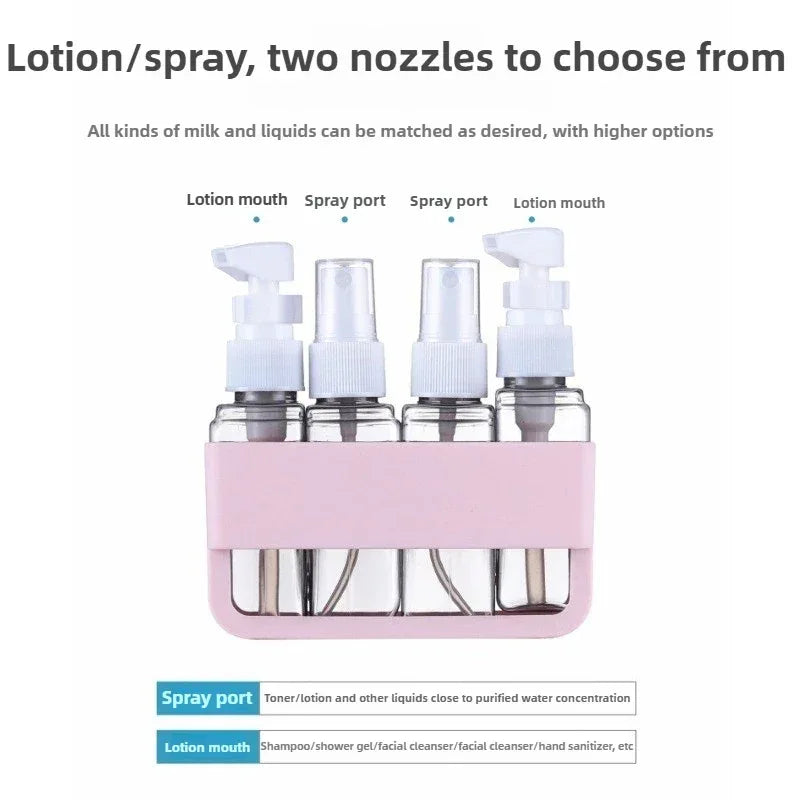 4-in-1 Travel Toiletry Bottles – Leak Proof & Refillable