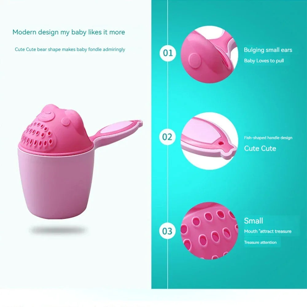 Cute Cartoon Baby Shampoo Cup – Kids Bath & Hair Washing Tool