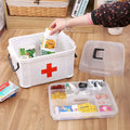Portable First Aid Kit – Double-Layer Medicine Storage Box & Emergency Organizer