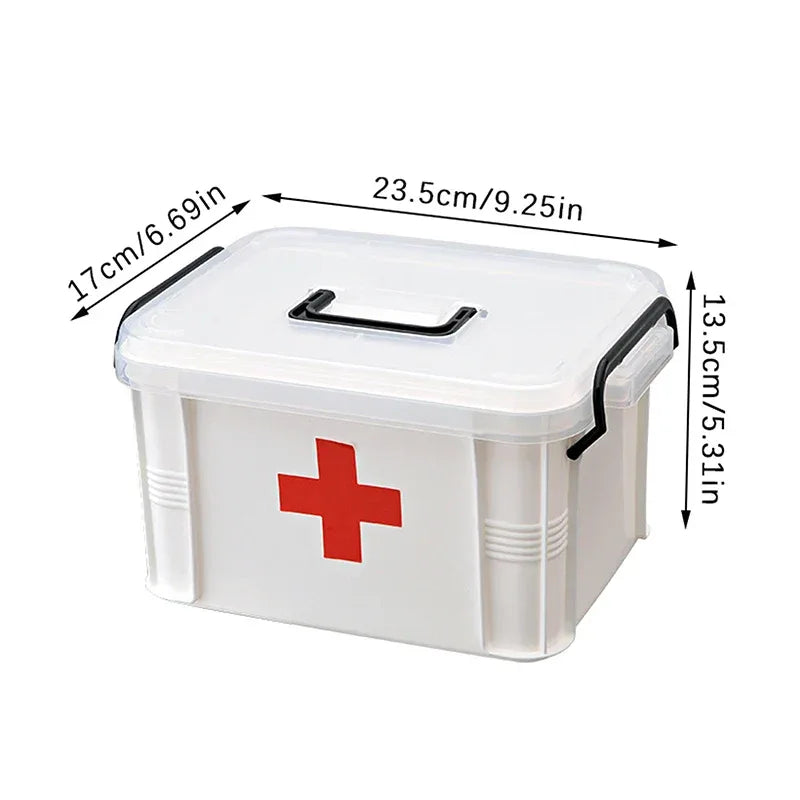 Portable First Aid Kit – Double Layer Medicine Storage Box